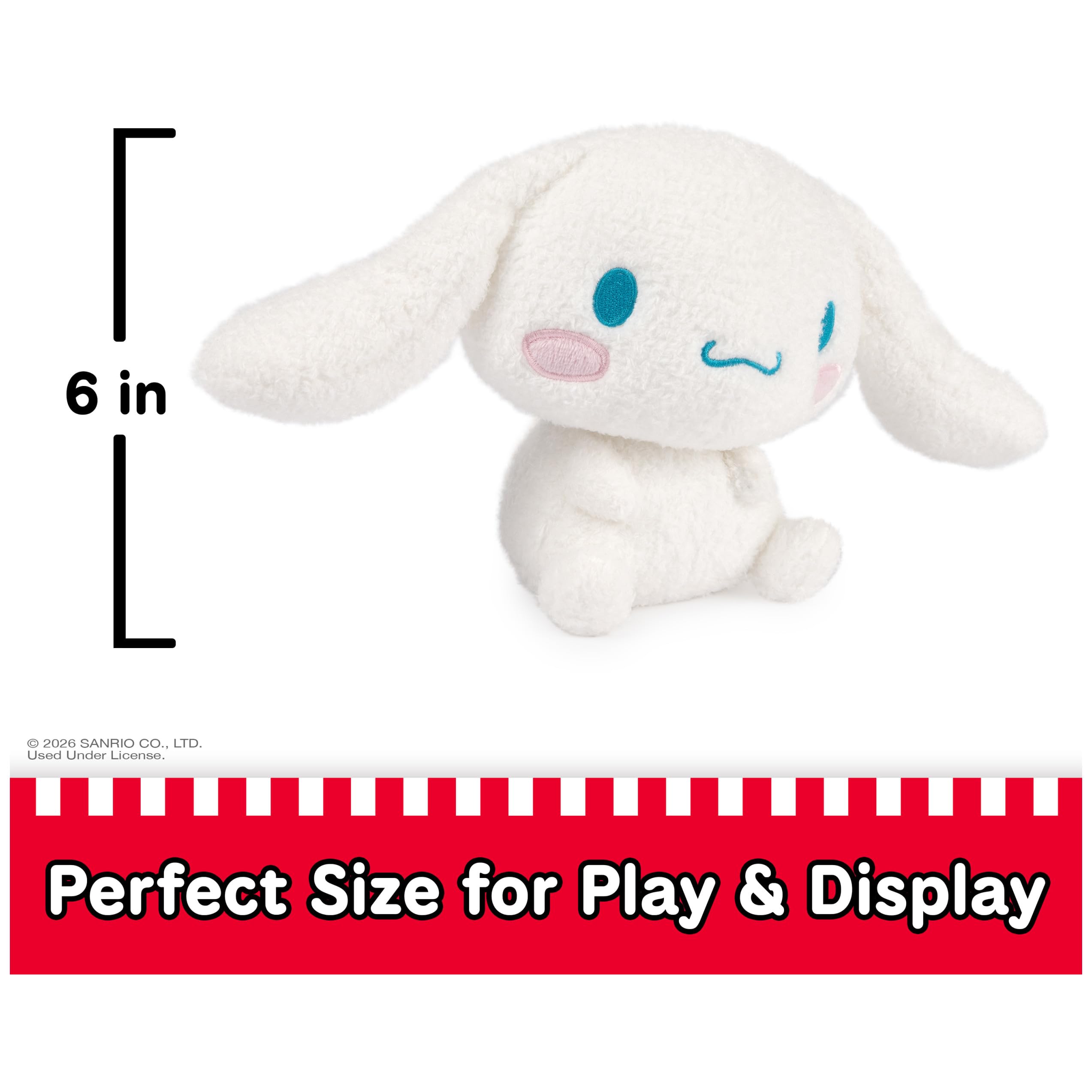 GUND Sanrio Cinnamoroll pluszak, wypchane zwierzę premium dla dzieci od 1 roku życia, 15 cm, biały