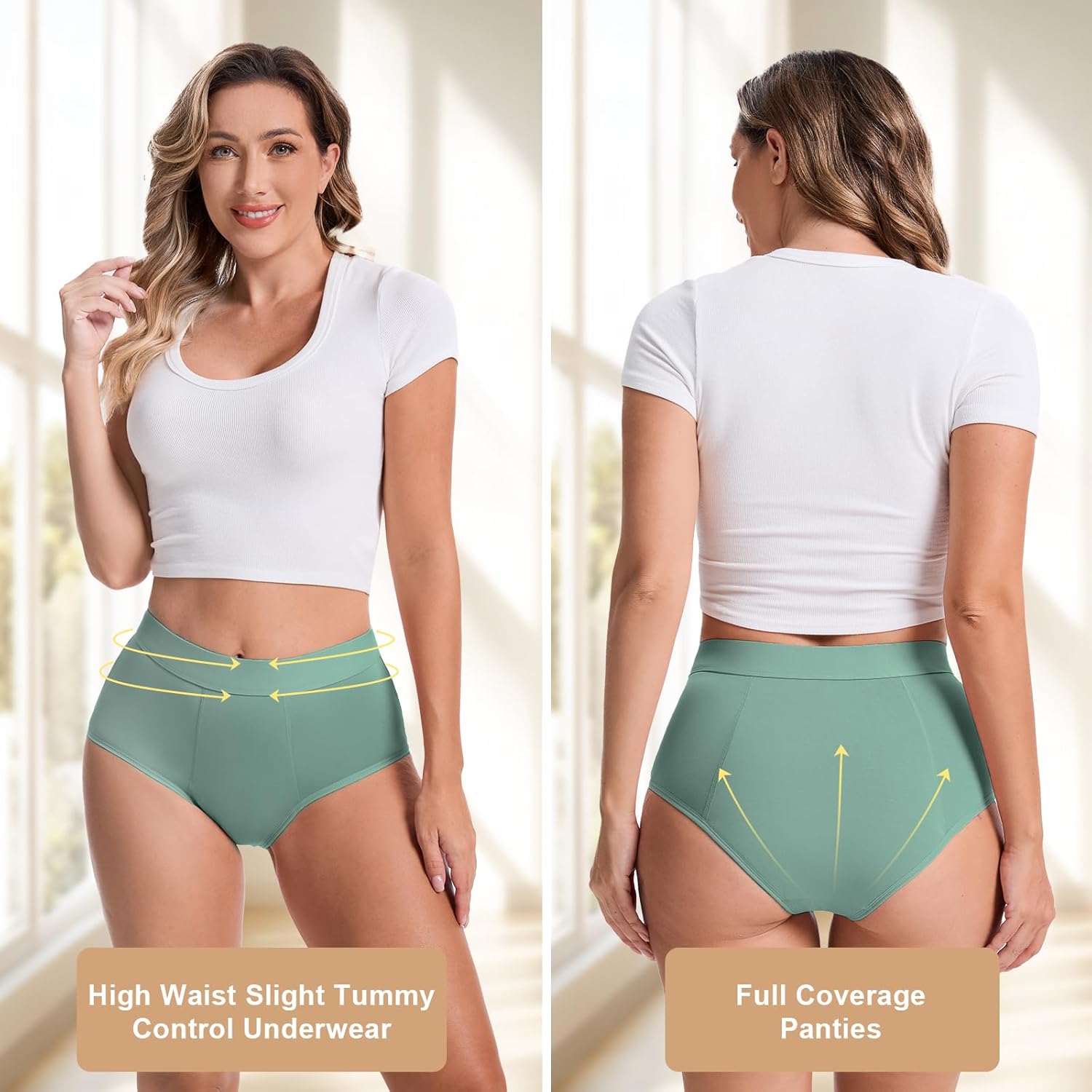 ToVii Leak Proof Period Underwear for Women Heavy Flow Washable Plus Size Period Panties Washable Incontinence Underwear - Image 9