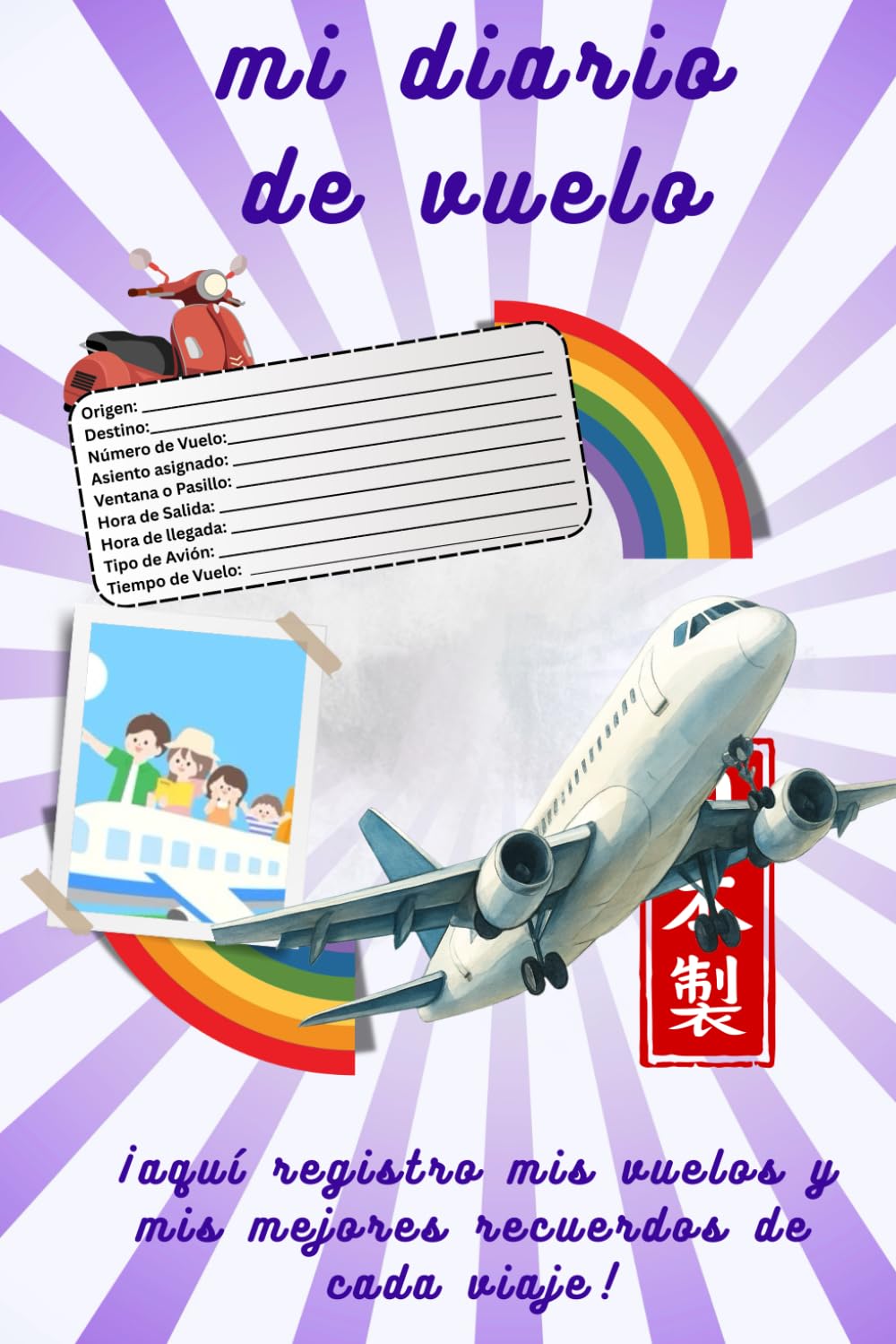 Diario de Vuelo para Niños: Libro de Registro de Vuelos y Aventuras en Avión