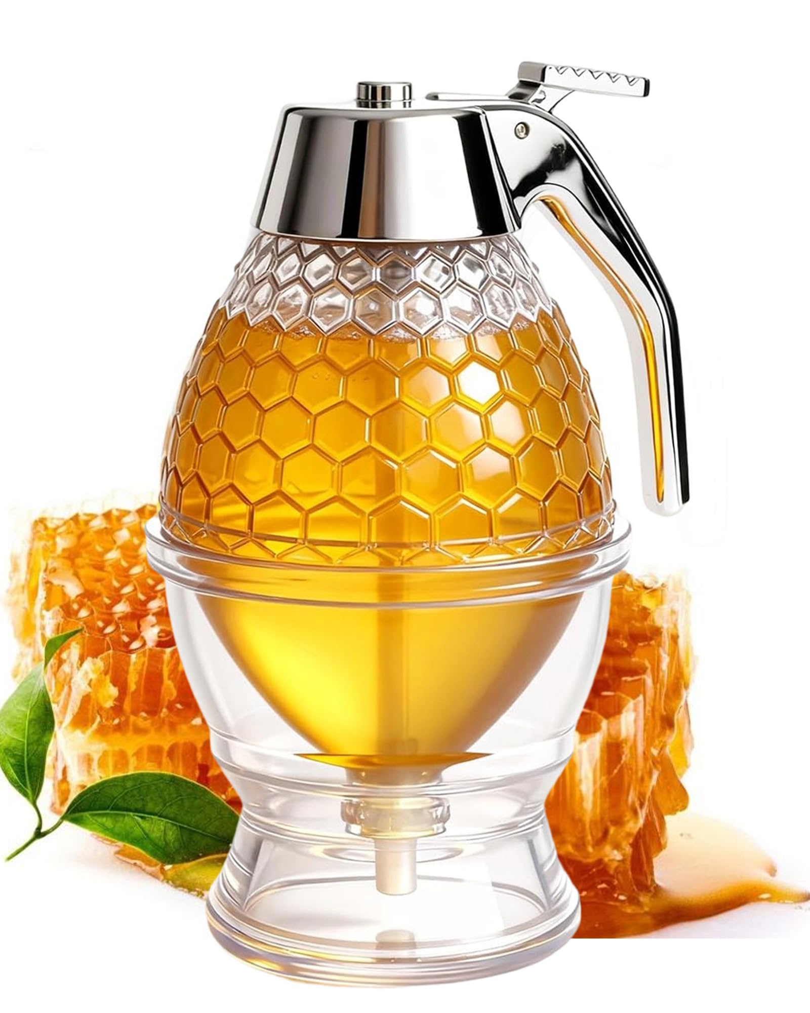 Dispenser Miele Capacità 200 Ml Antigoccia Facile Da Usare Robusto E Durevole Facile Da Pulire Adatto Per Conservare Miele Sciroppo D'acero Latte Condensato Ecc