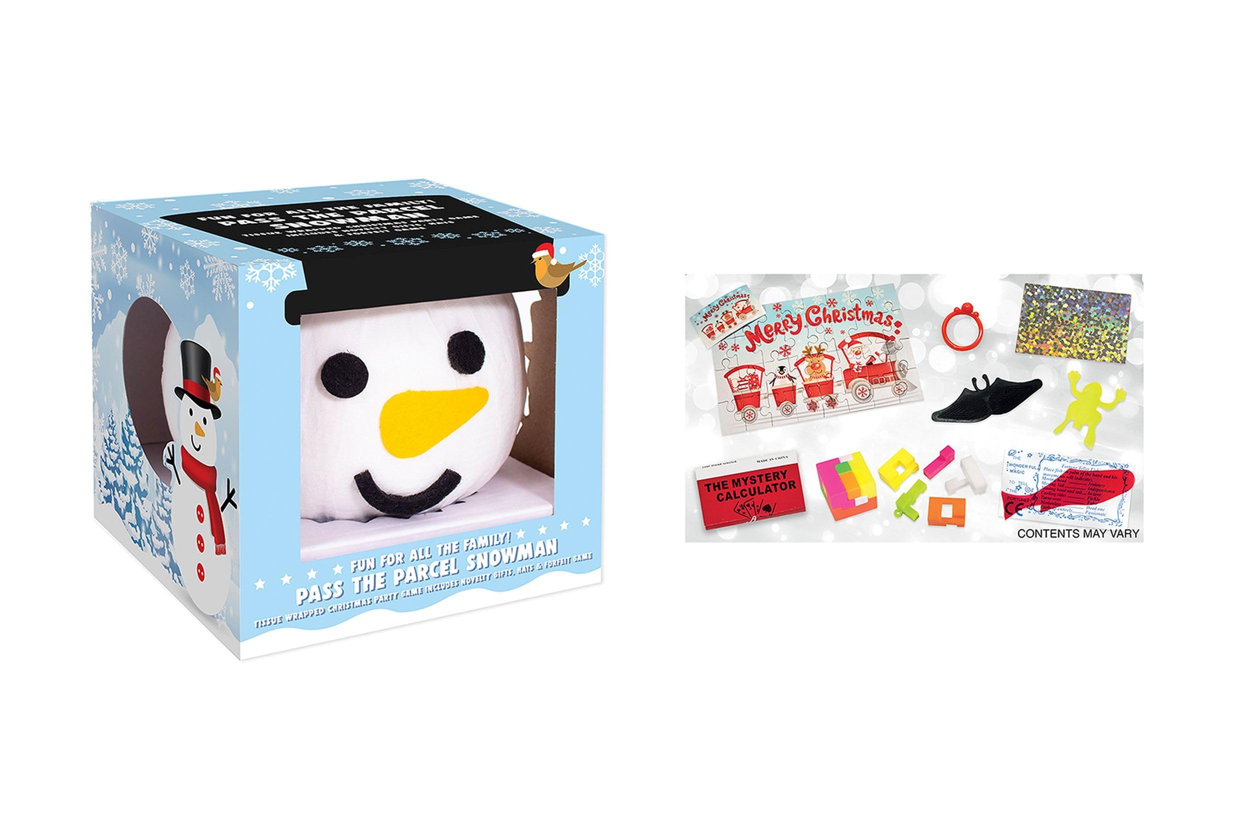 Rsw White Novelty Family Game Pass The Parcel Snowman Party Game 8 Prizes