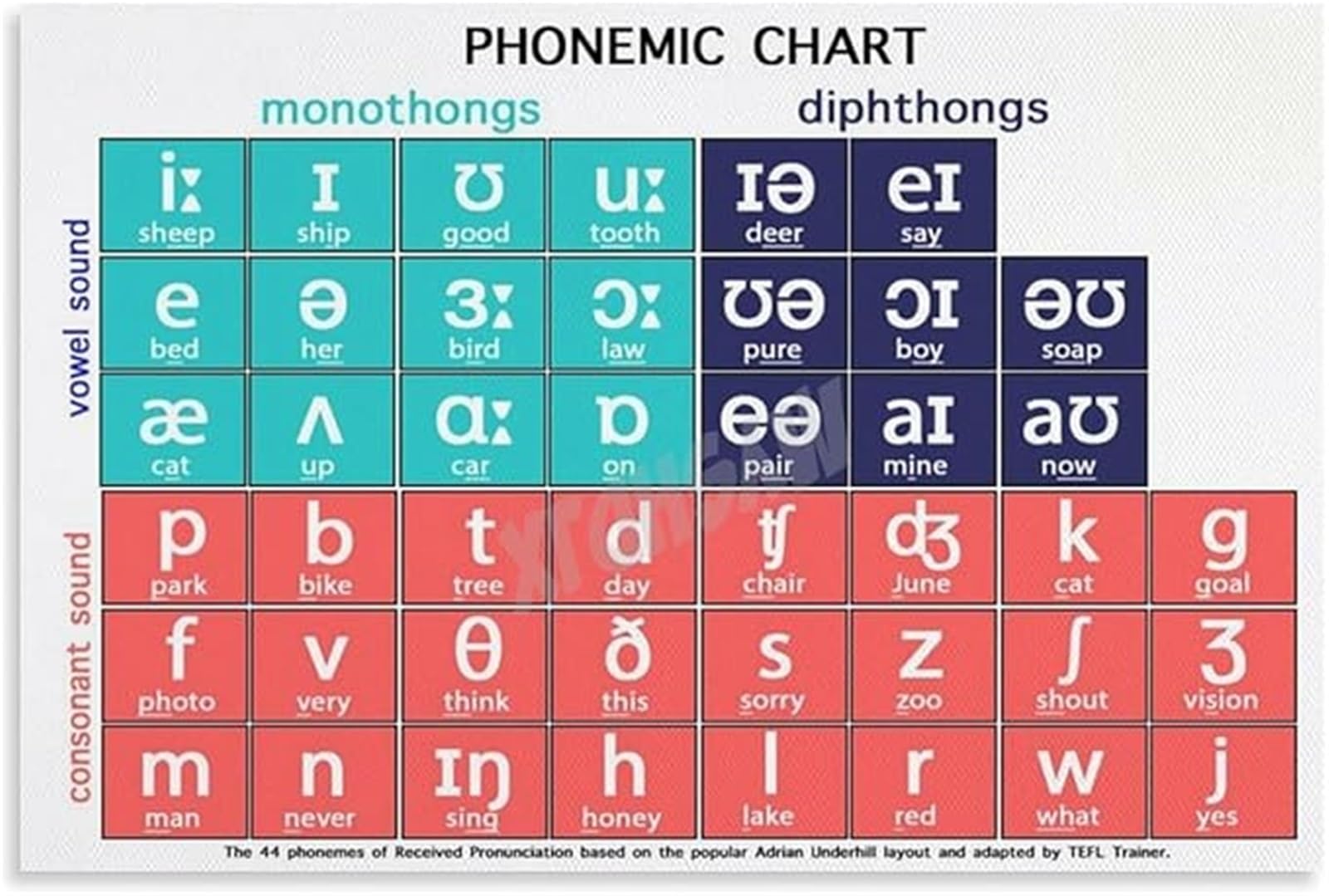 BYLSAGWHT English International Phonetic Alphabet Chart Complete IPA Guide for Pronunciation and Speech Sounds