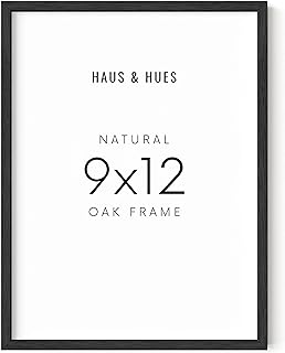HAUS AND HUES 9x12 Black Oak Frame - Poster Holder and Wall Display (Wood Finish)