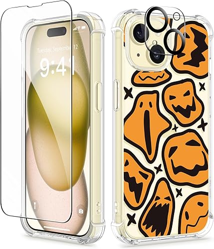 Miniatura 8 de GVIEWIN Funda compatible con iPhone 15, con 2 protectores de pantalla y 2 protectores de lente de cámara, transparente, suave, a prueba de golpes,