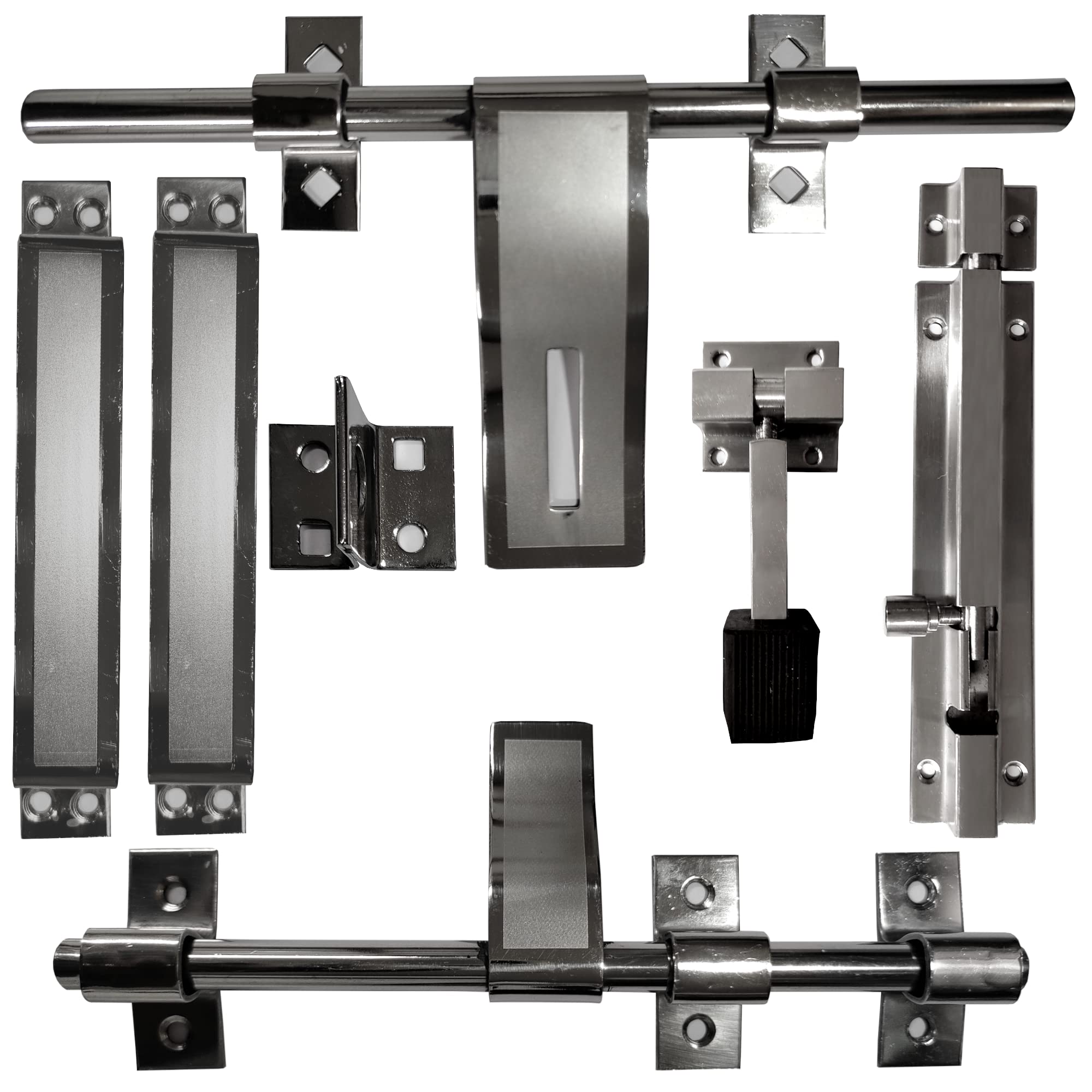 CIRCLE Stainless Steel Door Accessories Set | Door kit| Door Fittings Full Set | Door Hardware Accessories Kit |Gate Hardware| 1 Al Drop, 1 Latch, 2 Handles, 1 Tower Bolt and 1 Door Stopper (B09XR4W5HS) Amazon Price History, Amazon Price Tracker
