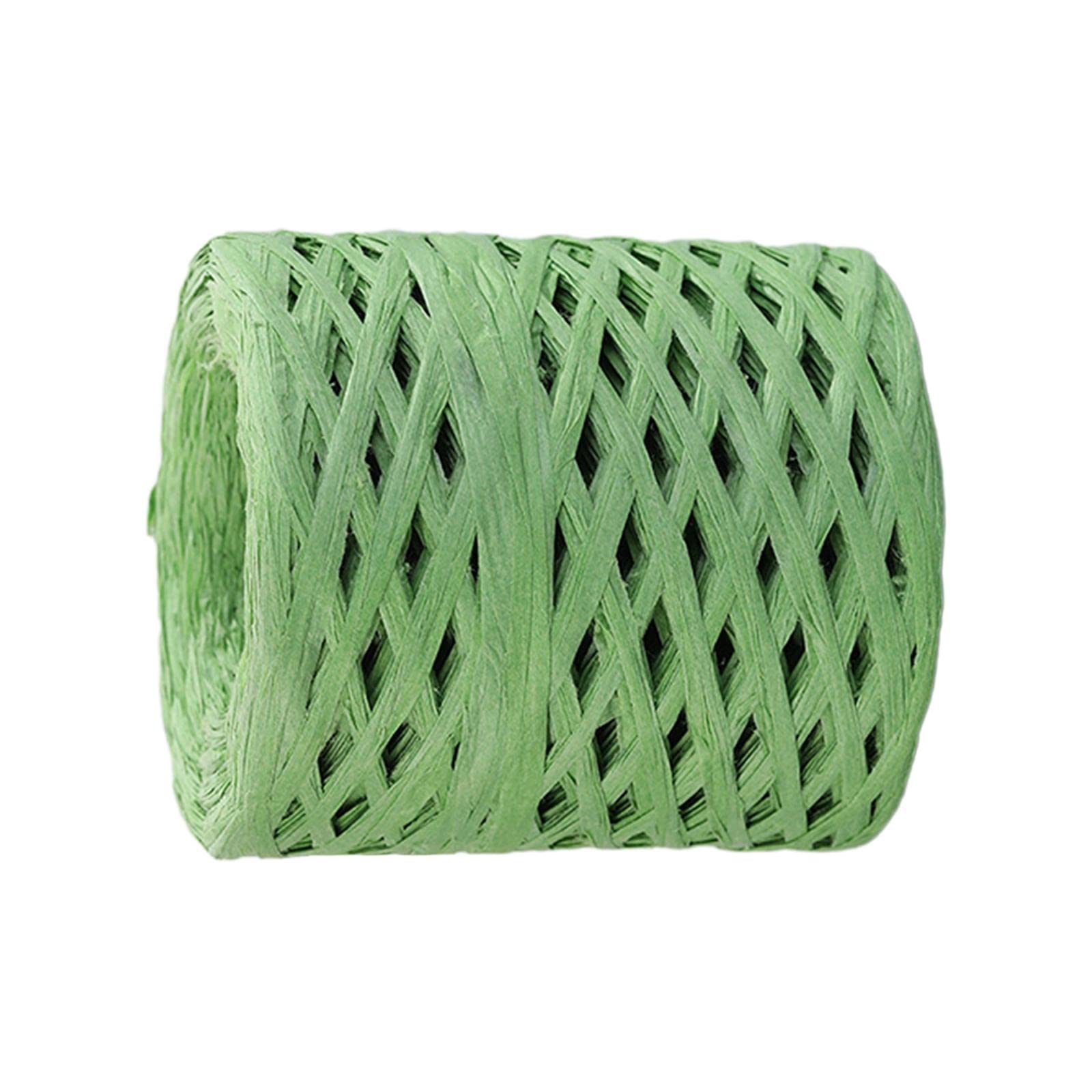 Generic 218.72yd Raffia Paper Ribbon Decor for Weaving Gift Wrapping DIY Craft Green |Crafts | Multi-Purpose Craft Supplies | Crafting Pieces | Ribbon-image-17