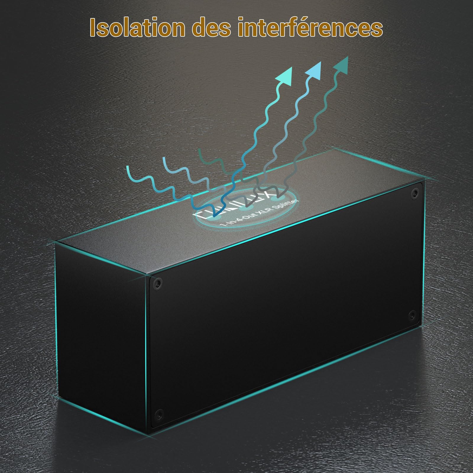 Cubilux Diviseur Audio Stéréo XLR 4 Voies, Convertisseur Audio Balancé 1 Femelle vers 4 Mâles, Boîte Diviseuse 4 Canaux 1 Entrée 4 Sorties