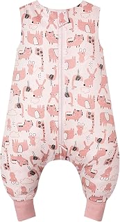 WYTbaby Schlafsack mit Füßen 1.5 Tog aus 100% Baumwolle - Weicher Ganzjahres Schlafsack Baby - Ärmellos - Ideal für Schlaf und Wärme - Perfekt für Jungen und Mädchen - 70cm