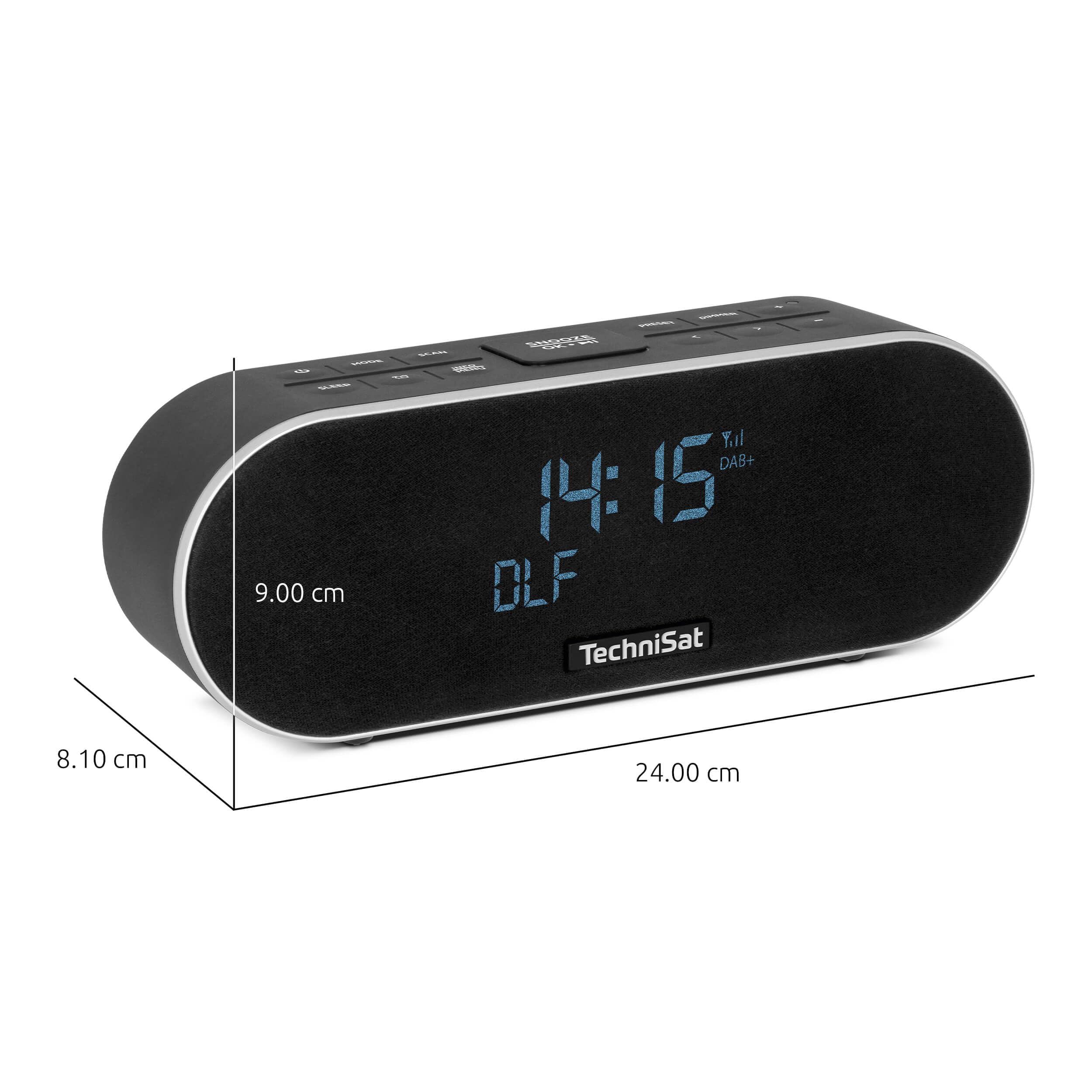 TechniSat DIGITRADIO 53 BT – Wecker, Bluetooth Lautsprecher, DAB+ Radio | DAB, UKW, FM, Sleeptimer, Snooze, Lichtsensor, Doppelarlarm, Bluetooth-Audiostreaming, USB-Ladefunktion, 20 Watt, Schwarz