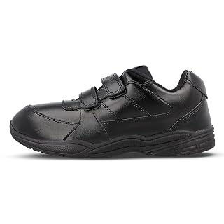 WALKAROO 570 Boys School Shoes Black