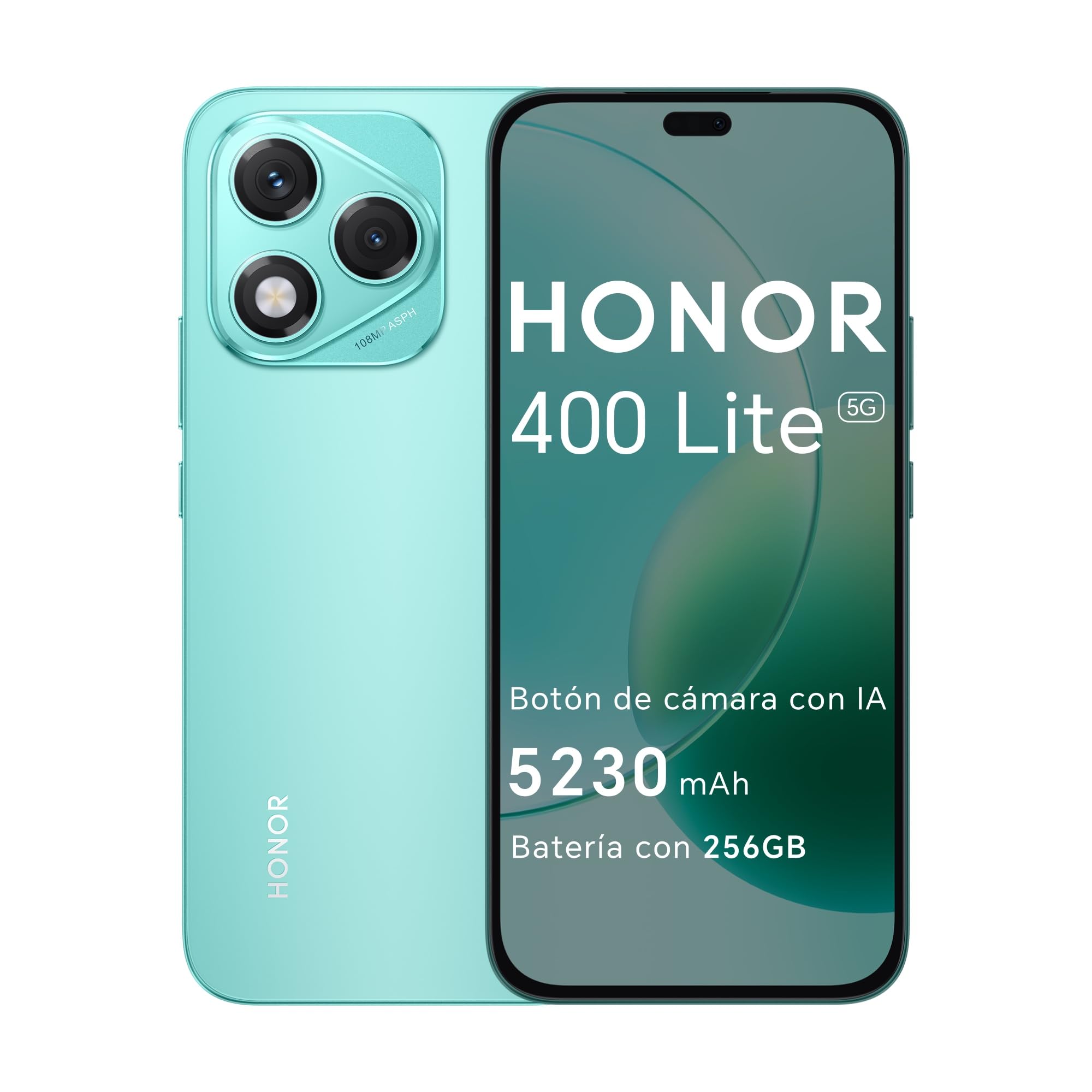 Honor 400 Lite 5G Akıllı telefon, 8 GB + 256 GB, Dual SIM NFC, 108
