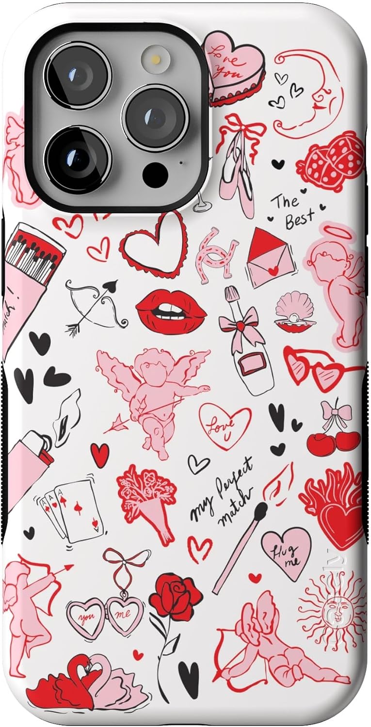 Casely iPhone 14 Pro Max Case | Cupid's Touch | Collage | Bold Protective Case Design | Compatible with MagSafe