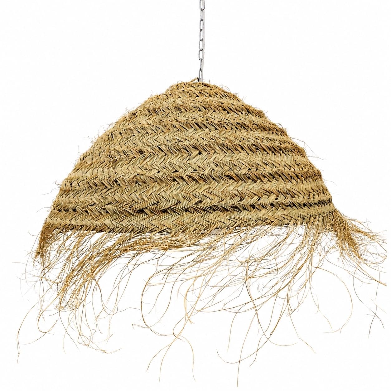 Generico Lampadario a Sospensione in Paglia Artigianale Marocchino: Stile Etnico, Illuminazione Naturale e Accogliente 2403211021 Senza Impianto Elettrico