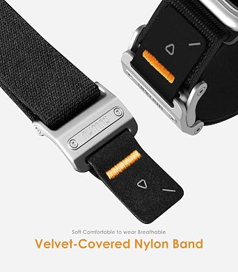Aulumu A11 v2 for Apple Watch Ultra 49mm Band for Men Mag Buckle Slim Band Designed | for Apple Watch Ultra 3/2/1 49mm, Series 11/10/9/8/SE2/7/6/SE/5/4[46mm/45mm/44mm] | Silver Black