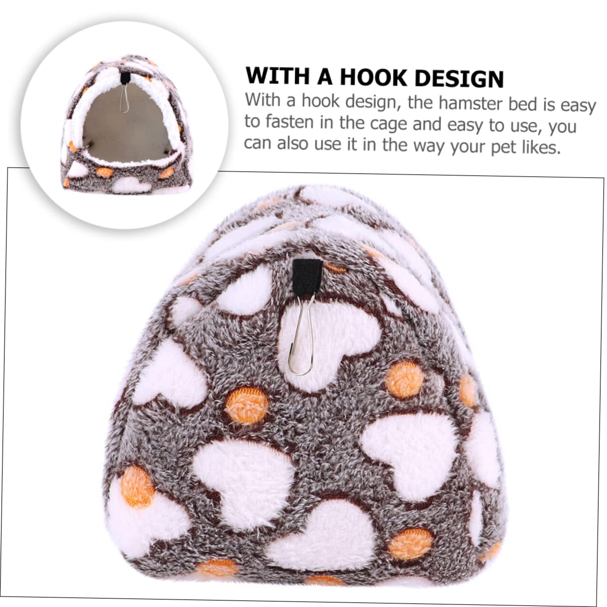 SUPVOX 5piezas Hamster Hammock Colgante De Invierno para Cama Acolchada y Cálida con Ganchos para Hámsters y Roedores Diseño De