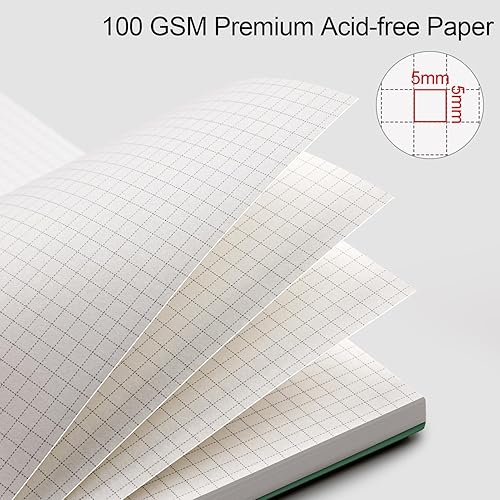 Vista 64 de AHGXG Diario de puntos y viñetas – Cuaderno de espiral de cuadrícula de puntos de 8.5 x 11 pulgadas, cuaderno de puntos grande A4, papel grueso