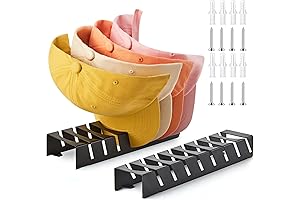 Hanamo Wall-Mounted Hat Rack Stand for 16 Caps