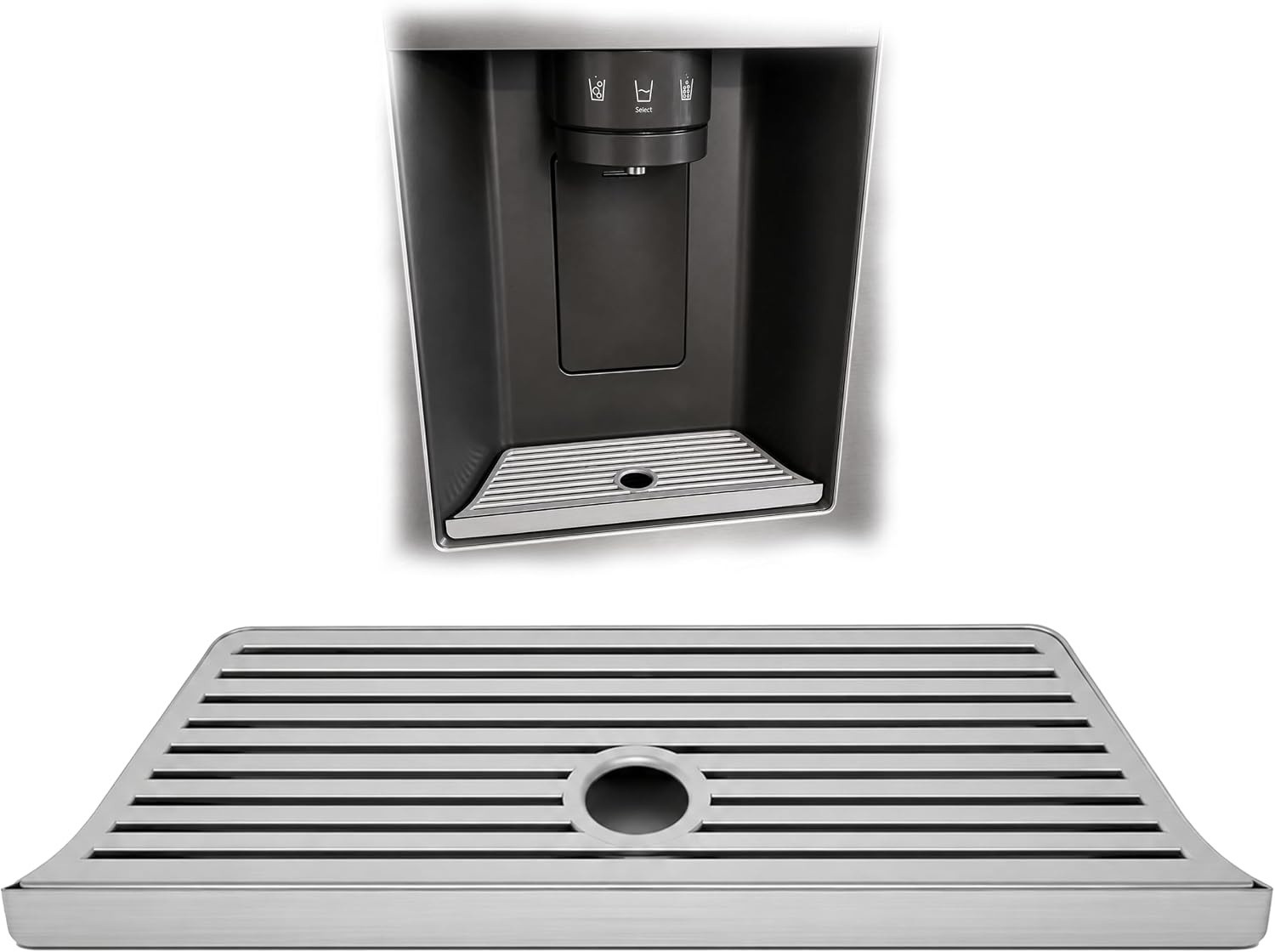 Refrigerator Drip Catcher Tray Compatible with LG Refrigerators, Water Dispenser Tray for Ice and Water Area