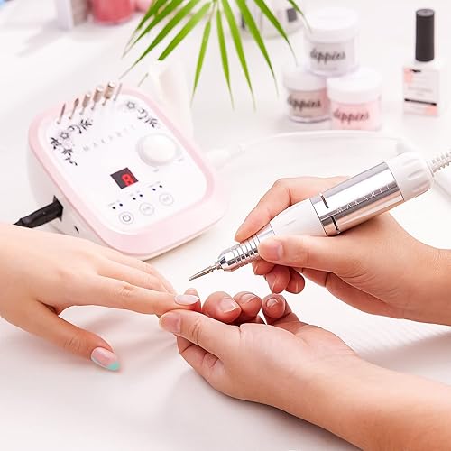 Miniatura 9 de Makartt Genesie - Taladro de uñas profesional de 35000 RPM, paquete de lima de uñas Genesie con brocas de uñas, bandas de lijado para taladro de