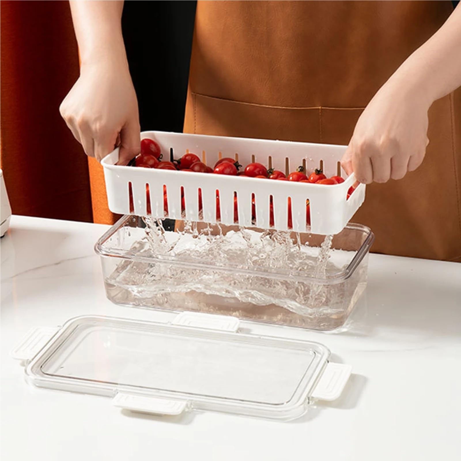 Contenitore sigillato for frutta e verdura da frigorifero for carne e uova