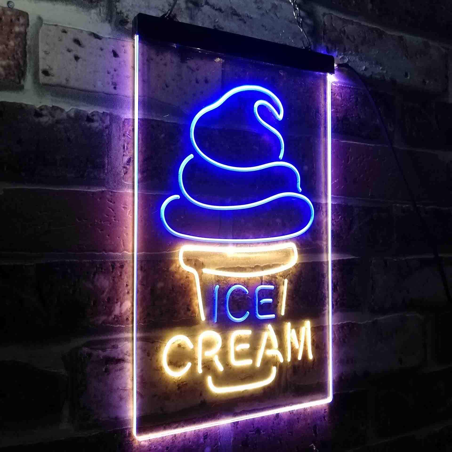 Amazon | Ice Cream Cone Shop Dual Color LED看板 ネオンプレート