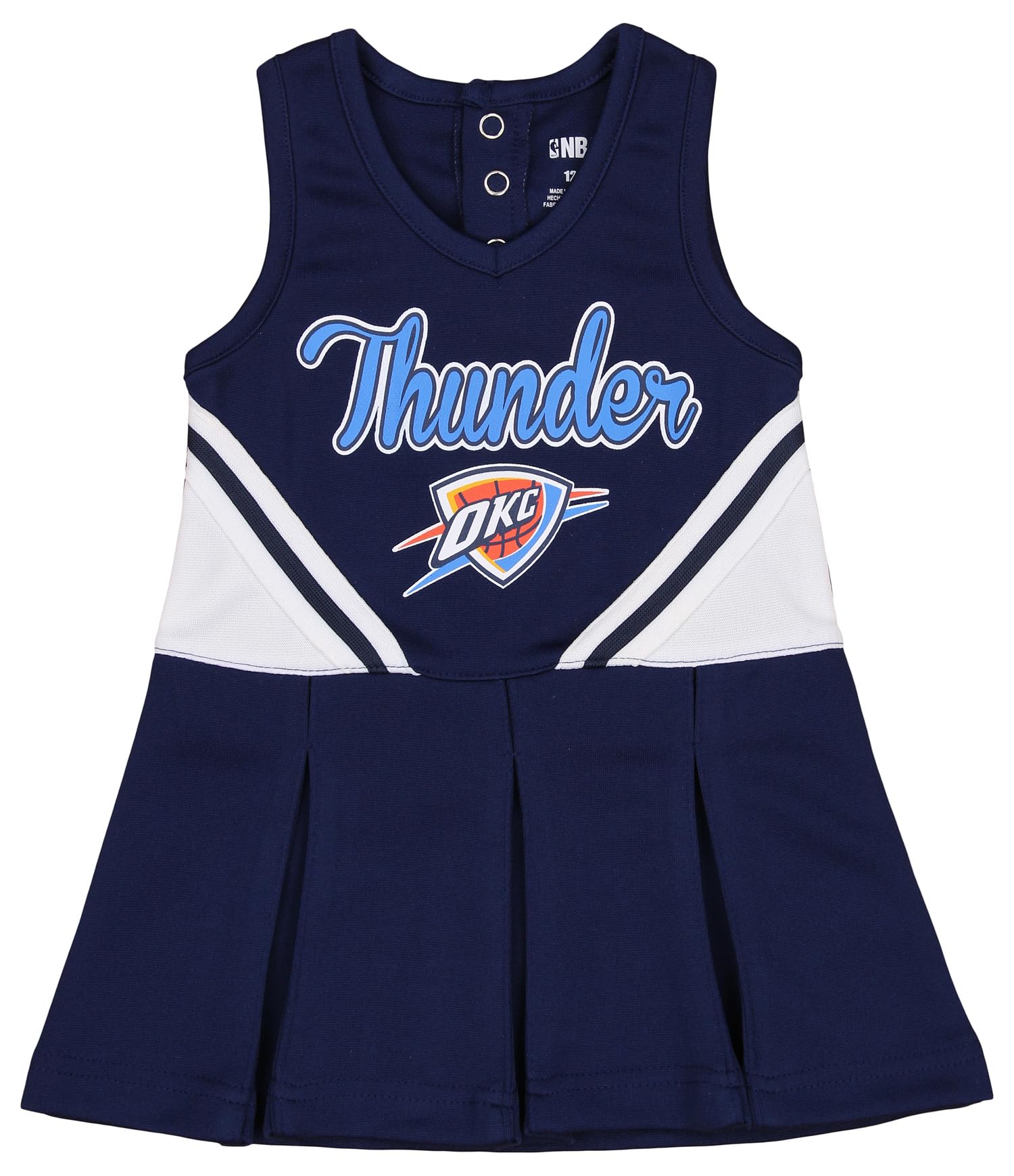 Outerstuff NBA Girls Infants (12M-24M) & Toddlers (2T-4T) Cheerleader Set, Oklahoma City Thunder, 18 Months