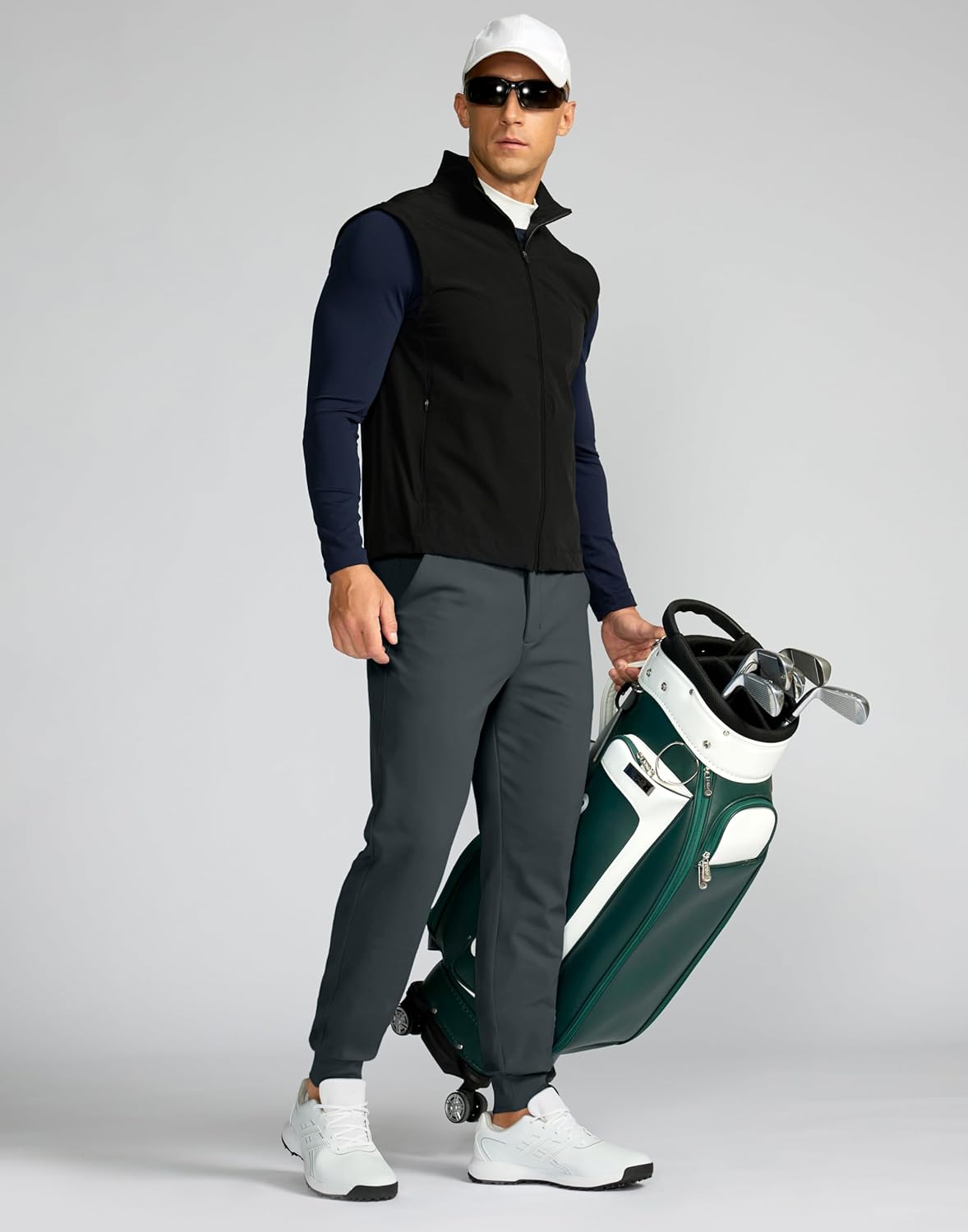 Soothfeel Mens Fleece Lined Golf Joggers with Pockets Slim Fit Stretch Sweatpants Dress Work Travel Warm Winter Pants for Men - Image 6