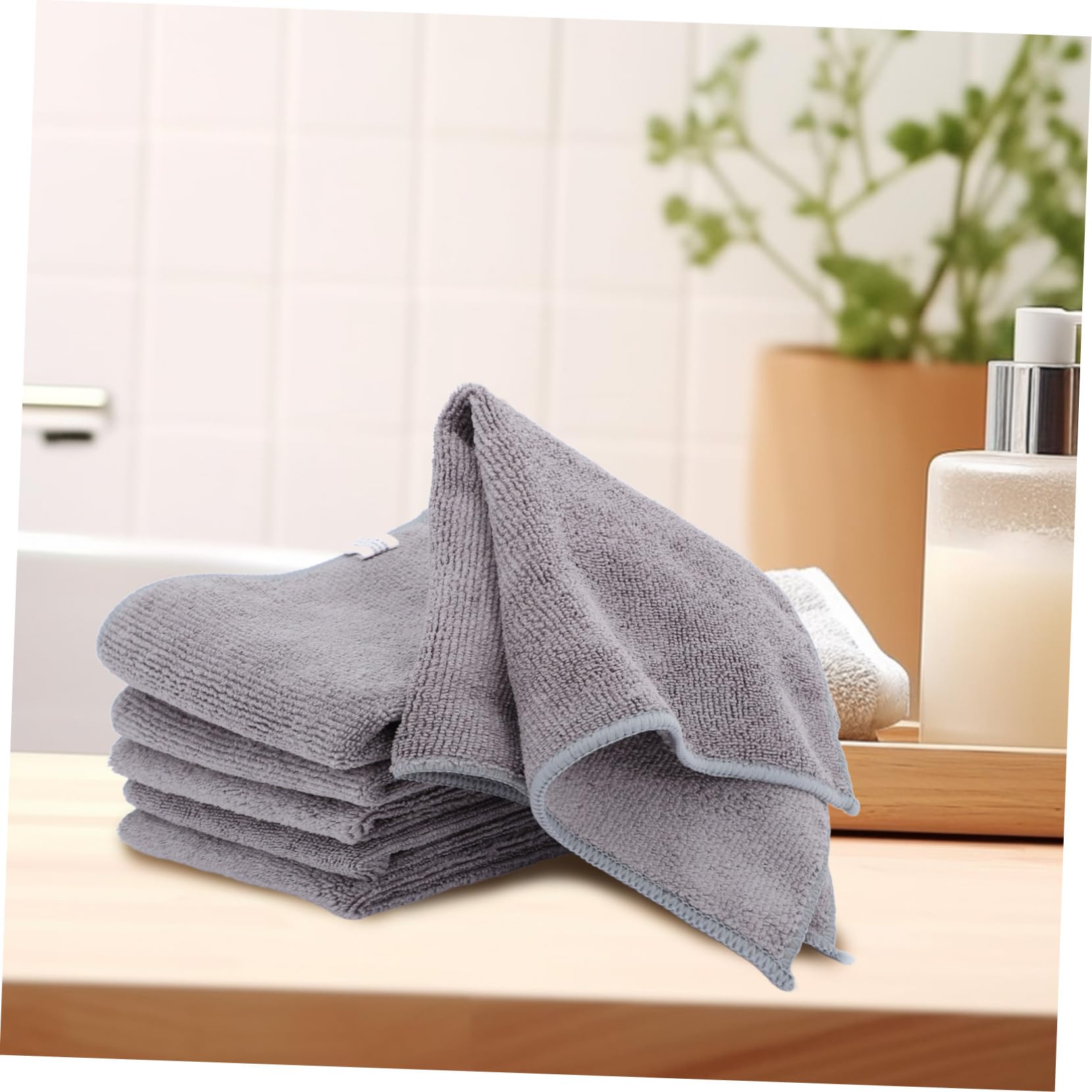 OUNONA 48stücke Multifunktionale Mikrofaser Haushaltstücher Dicke Saugfähige Reinigungstücher Für Auto Geschirr Und Oberflächen Und Wiederverwendbar