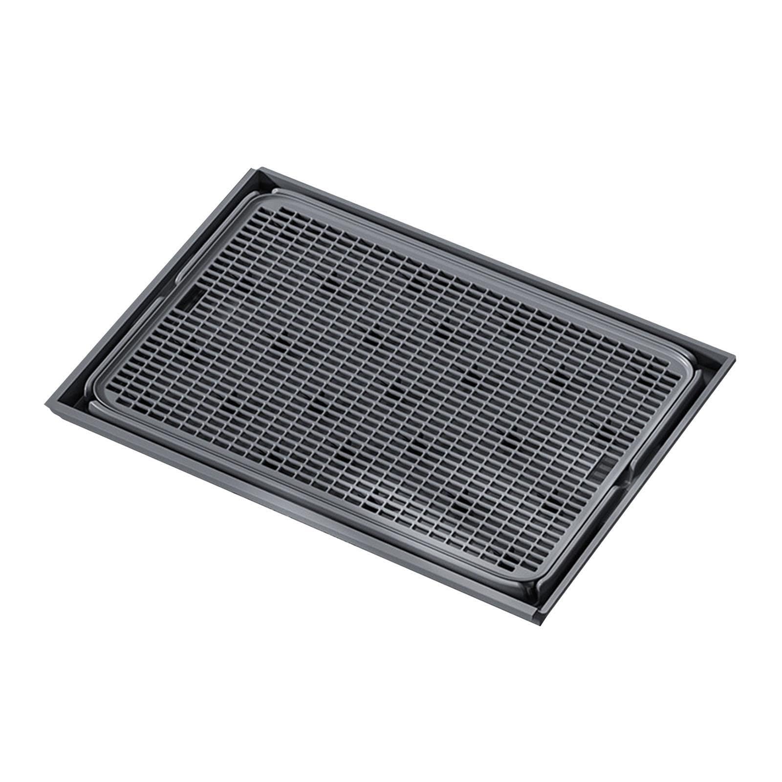 ALCXAZS Cat Litter Pad Easy Clean Non Slip Lightweight Trapping Mat Layer Waterproof Cats Keeping Clean Floors Trapping Mat Layer Kitty Litter Waterproof Cat, Dark Gray, 42x28.5x2cm