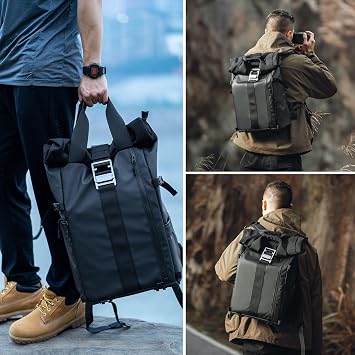 Besnfoto Camera Backpack Waterproof Camera Bag Satchel for Photographer DSLR SLR Mirrorless with Laptop Compartment and Rain Cover