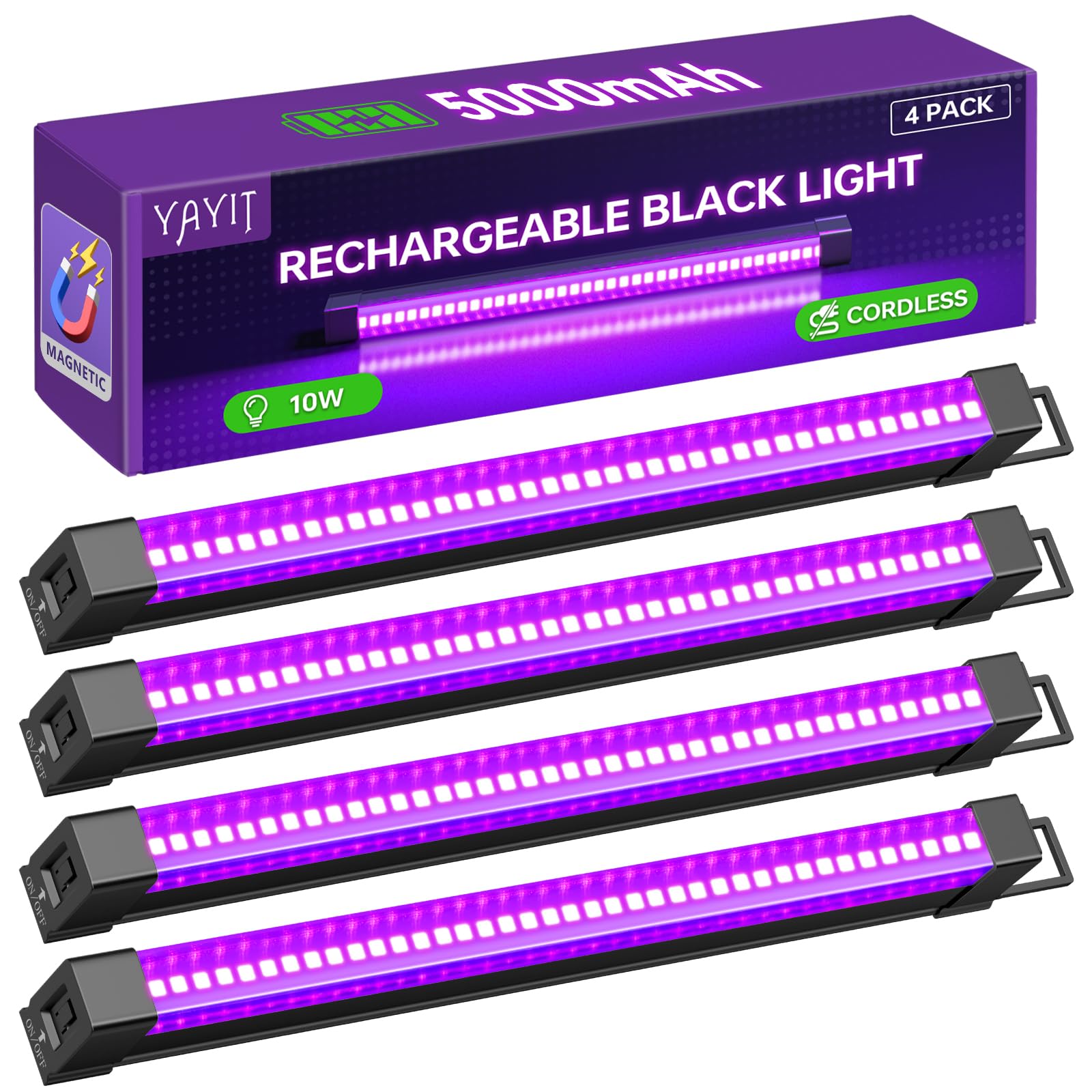 Photo 1 of YAYIT Rechargeable Black Light Bar (2 Pack)