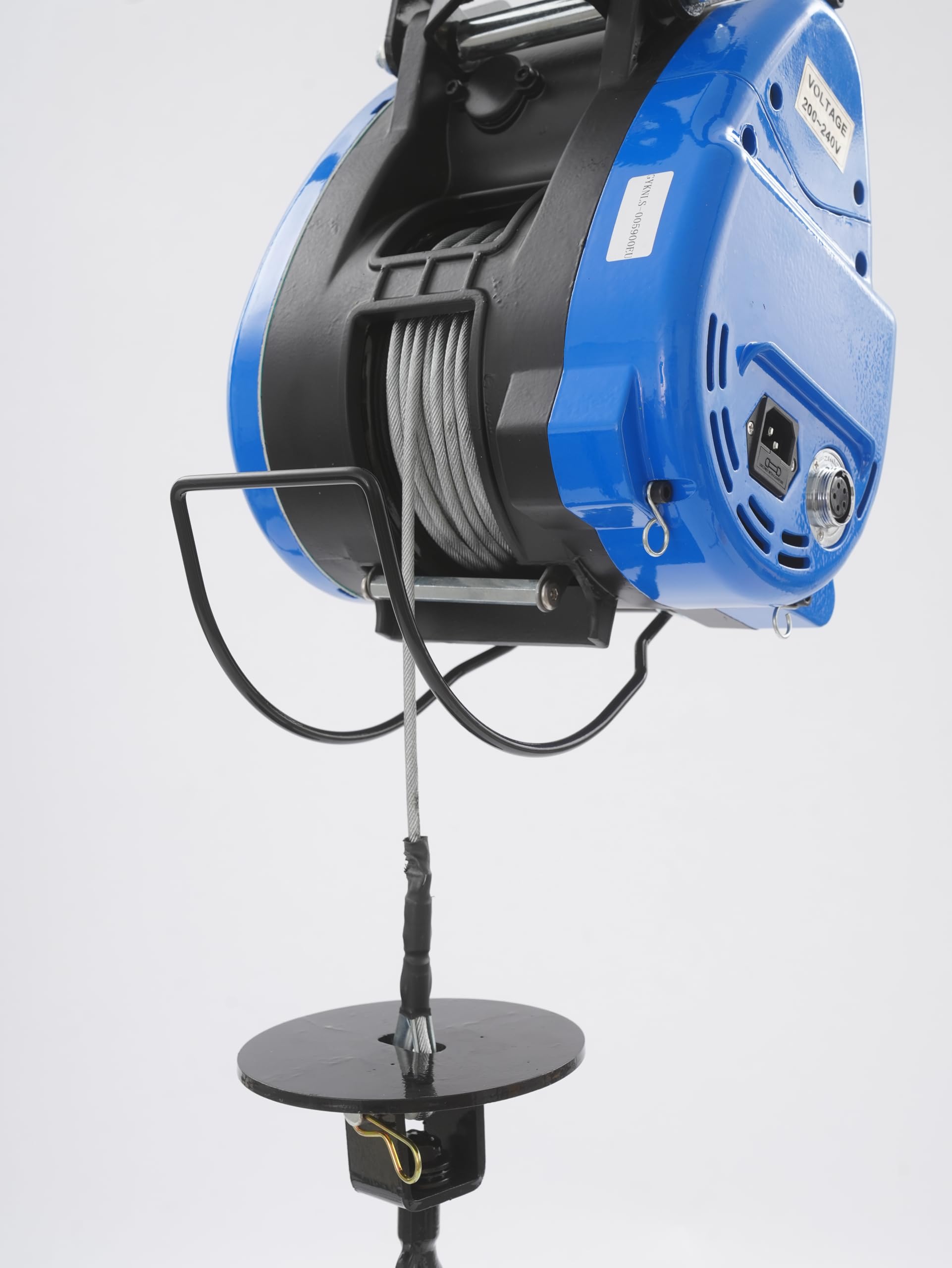 Elektrische Seilwinde 250KG/550lb Drahtlose Fernbedienung(100m) 29m-Hubhöhe1500W Elektrischer Seilhebezeug mit Überlastschutz 30m-Drahtseil Begrenzer Verriegelung-Haken 1.5m-Kabellänge