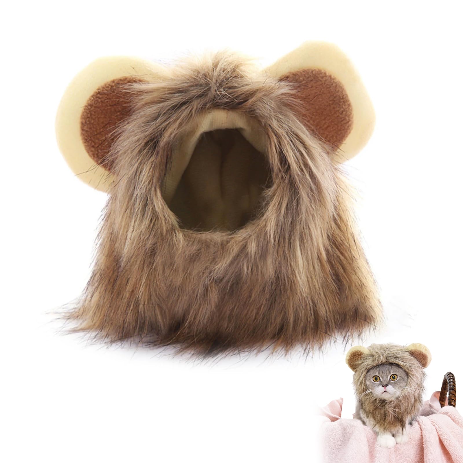 Disfraz Gato y Perros Pequeño, Disfraces Gato para Halloween, Cosplay de Mascotas, Apto para Gatos y Perros Pequeños (Circunferencia del Cuello Dentro de Los 32cm)