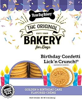 Three Dog Bakery Birthday Confetti Lick'n Crunch 13 Ounce (Pack of 1)