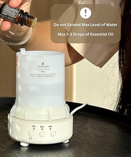 Miniatura 6 de Difusor giratorio de bola de discoteca  Lindo difusor de aceite esencial y humidificador para el hogar, 3 modos de temporizador, bola de espejo