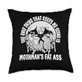 Mothman Cryptid Monster Cryptozoology Mythical Creature Throw Pillow