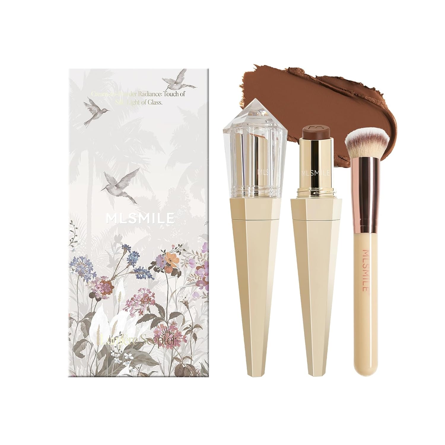 Foundation Stick with Brush, 6 Color Matching