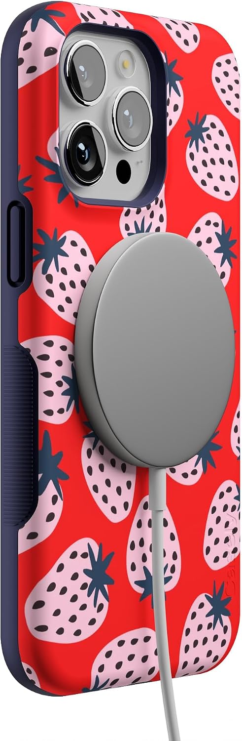 Casely iPhone 14 Pro Max Case | I'd Pick You | Red Strawberry | Bold Protective Design | Compatible with MagSafe