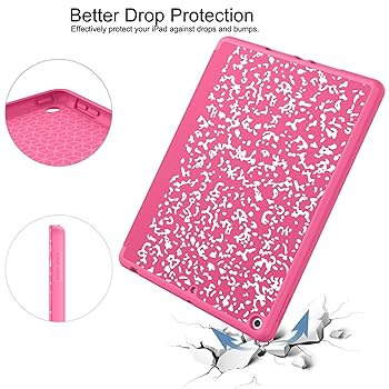 ToaPoia IPad 9th Generation Case 2021/iPad 8th Generation Case 2020 10.2 Inch With Pencil Holder, IPad 7th Gen 2019 Case With Clear Transparent Back, Auto Wake/Sleep Cover(Pink