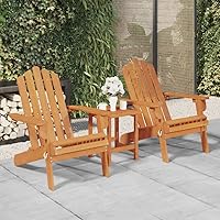 Vista 14 de Adirondack Patio Chair Solid Acacia Wood Set, Outdoor Folding Furniture for Yard, Dining, Garden, Courtyard, Poolside, Simple Chairs