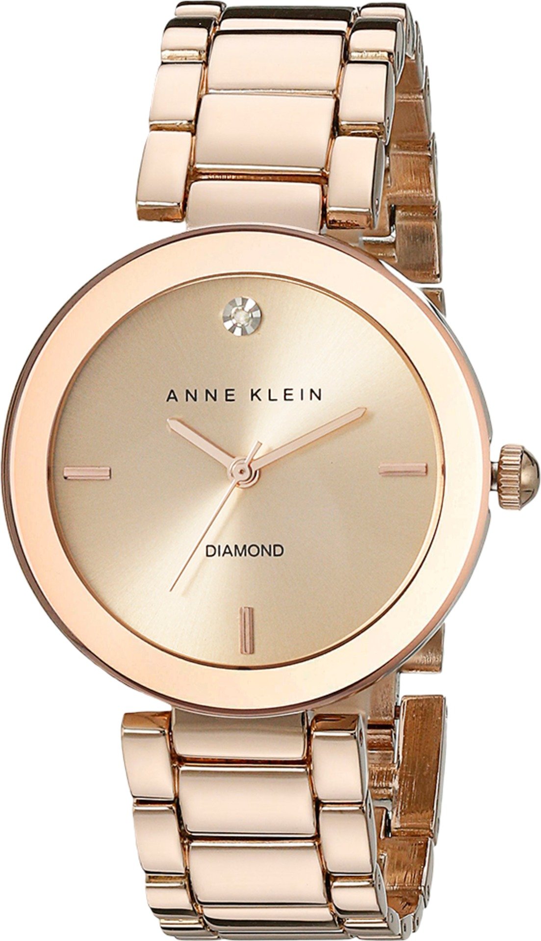 Anne Klein Women's Genuine Diamond Dial Bracelet Watch, AK/1362RGRG