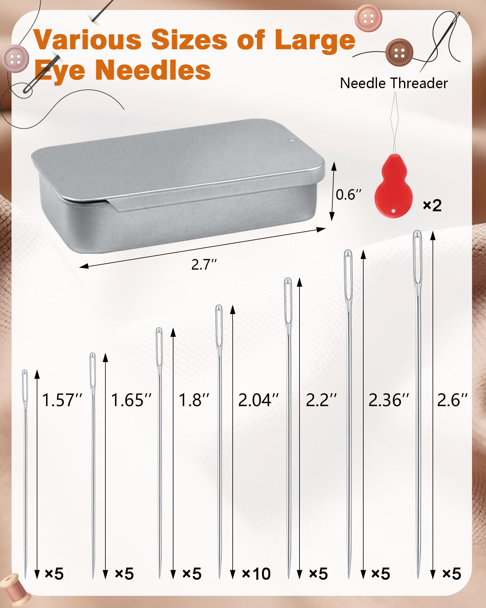 Amazon.com: FIVEIZERO 80/40 PCS Premium Stainless Steel Sewing