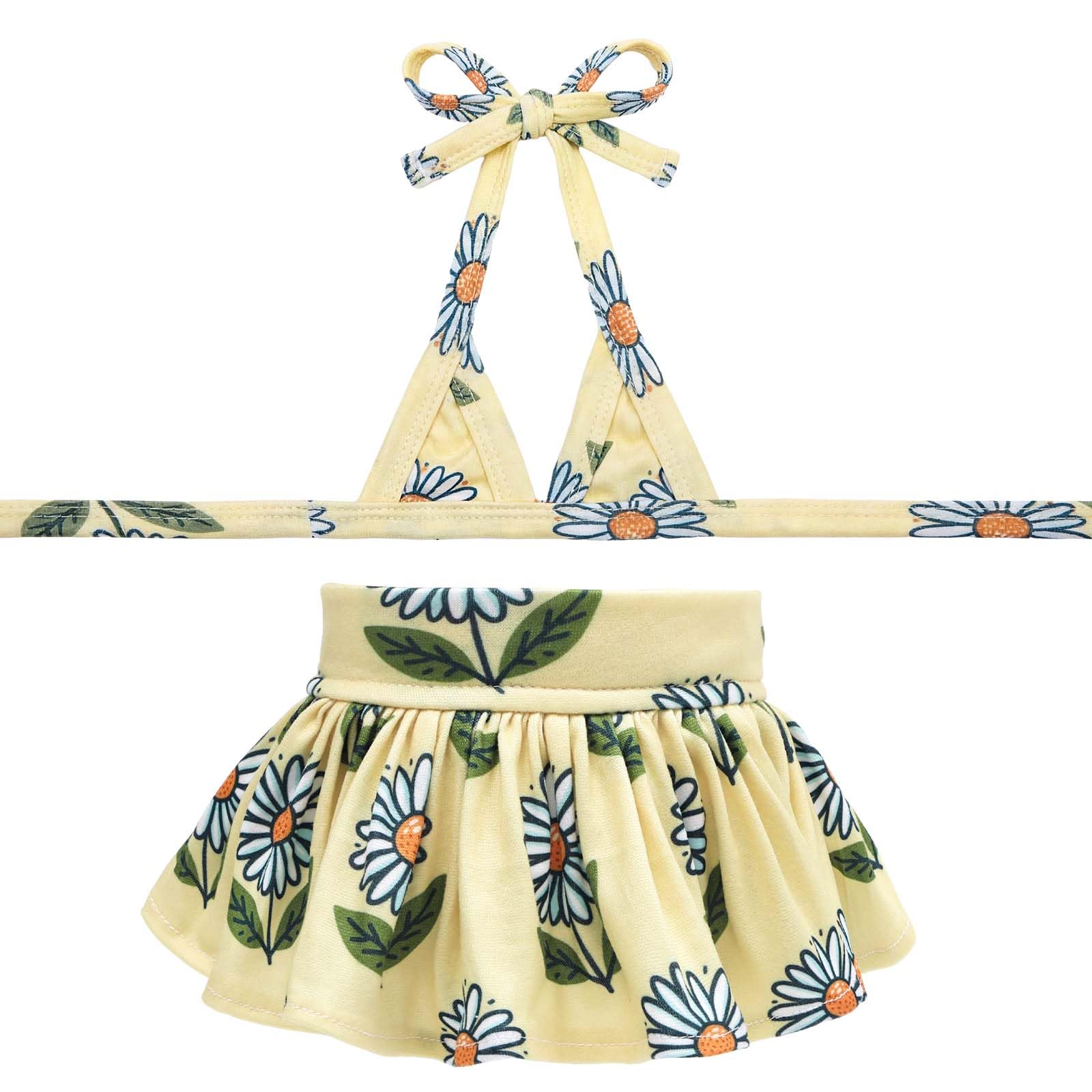 CuteBone Dog Bikini Dress, Stylish Swimsuit Costume for Small Dogs, Comfortable &amp; Adjustable Puppy Bathing Suit, Soft Outfit Pet Apparel for Beach, Pool and Summer Fun DB48XS