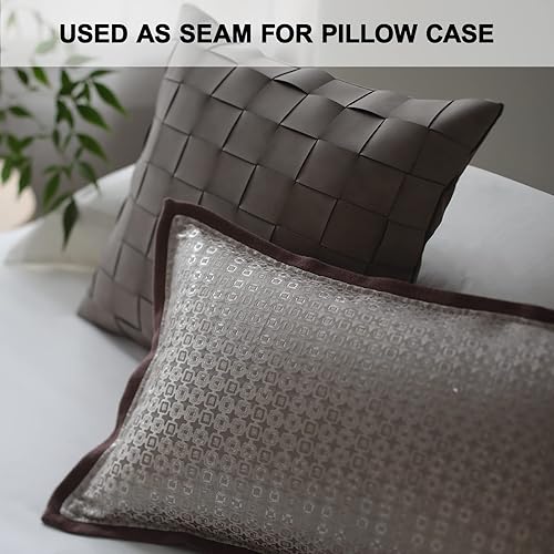 Miniatura 5 de Cinta al bies de doble pliegue de 1 pulgada, cinta de encuadernación bies de doble pliegue de 55 yardas (marrón) y 4 tizas de tela de costura para