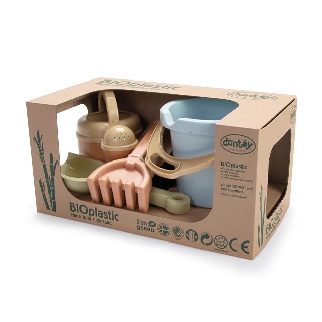 Foto 2 de 8 de Dantoy Bio-Toy Bucket and Spade 4 Piece Playset, Eco-Conscious Toys made from Sugarcane