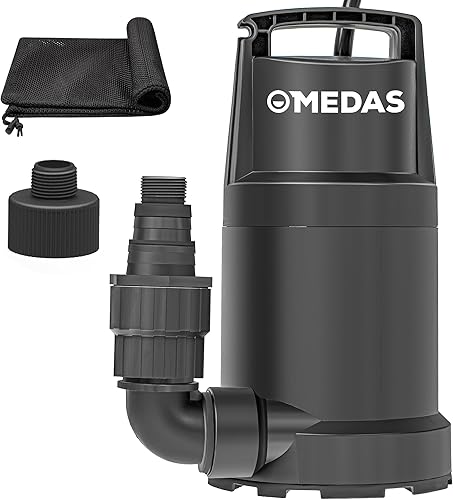 Miniatura 9 de Bomba de sumidero portátil MEDAS para piscina de natación, estanque de jardín, eliminación de agua del sótano con cable de alimentación de 10 pies