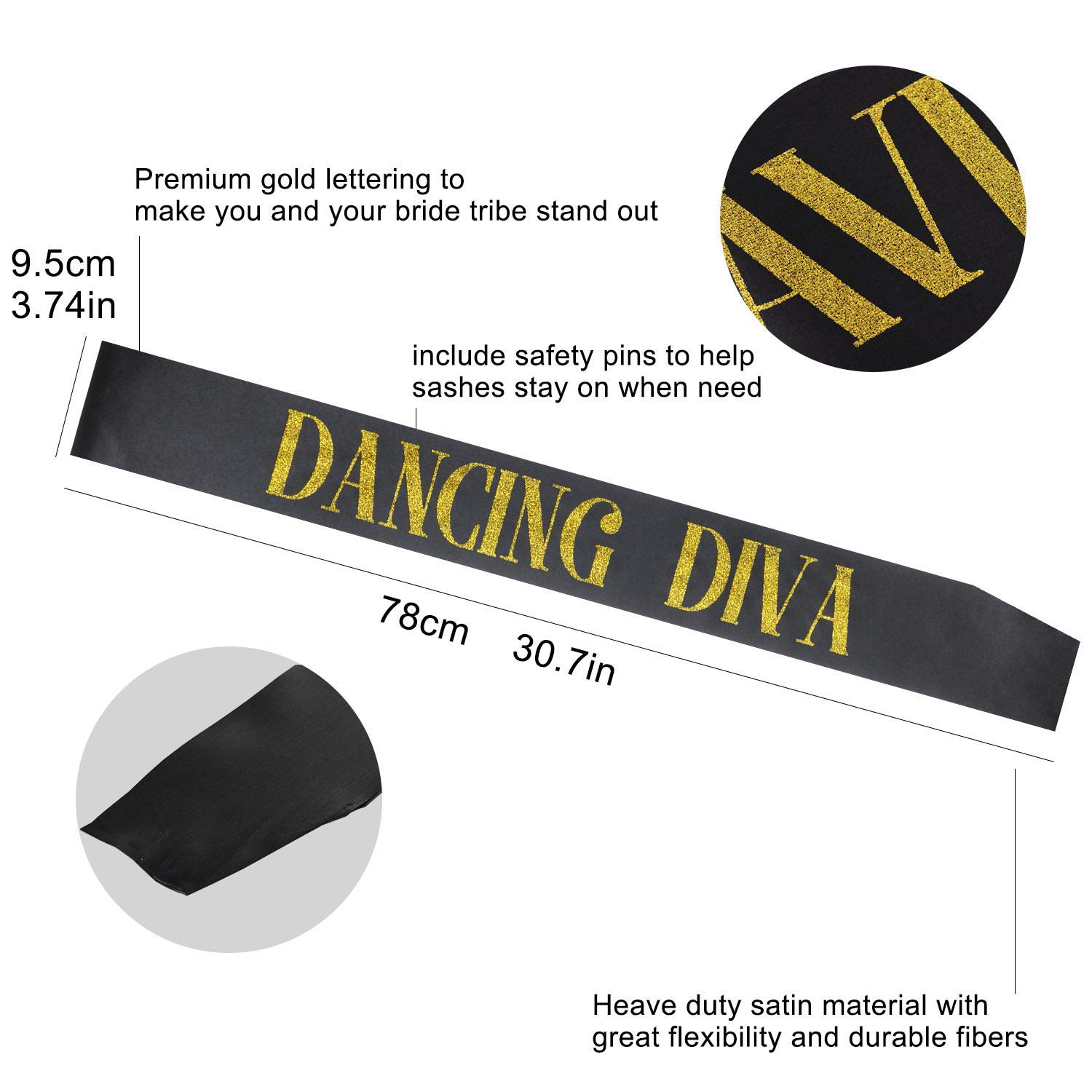 STAY GENT 12 Pieces Bride To Be Sashes, Bridesmaid Sashes