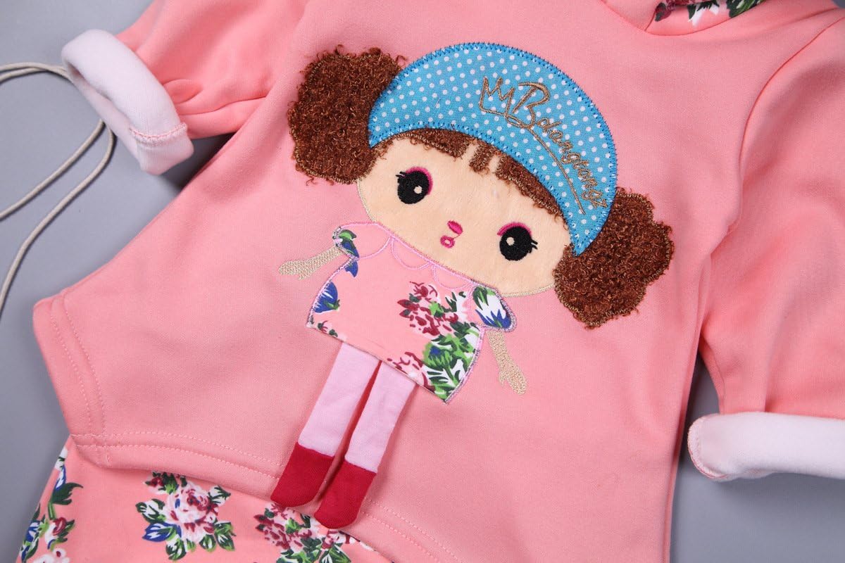 Yao Spring Autumn Winter Little Baby Girls Clothing Set Warm Velvet Hoodie and Pants - Image 9
