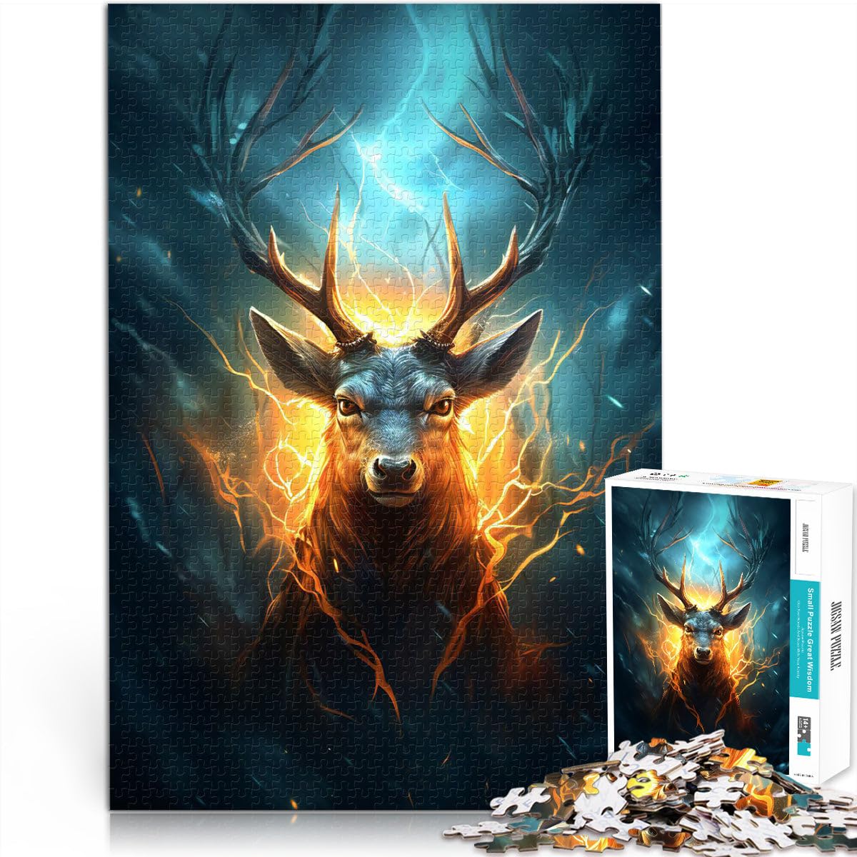 Puzzle for Adults 1000 Pieces Epic Dark Deer Anspruchsvoll, aber lustig und humorvoll Geschenke für Freunde und Familie52x38cm