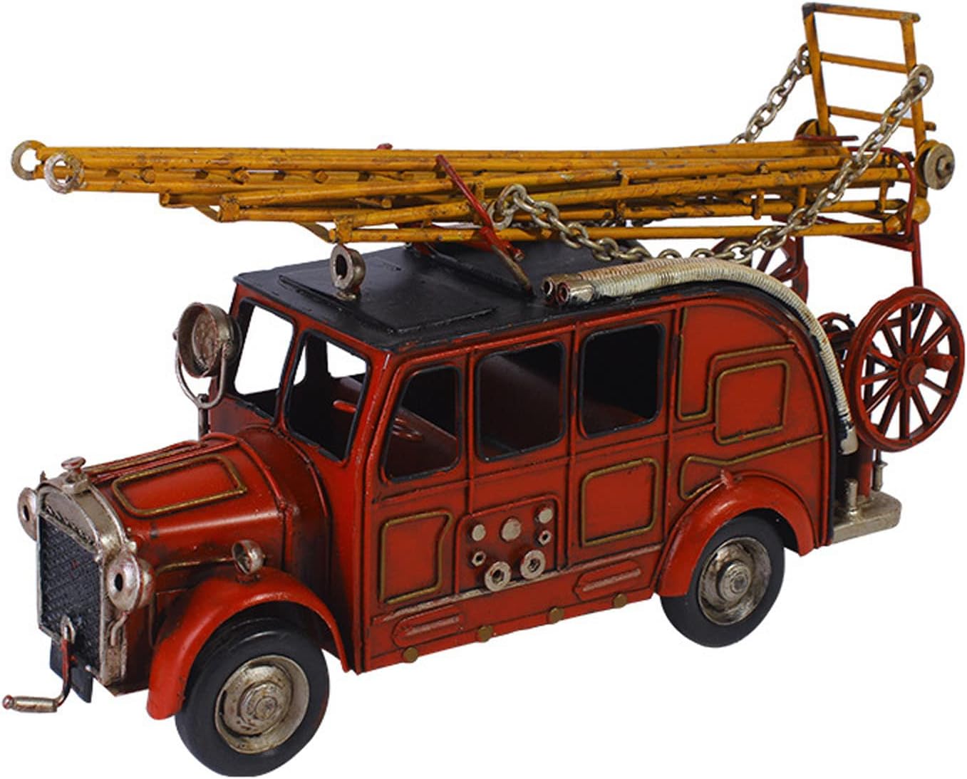 Vintage Truck Ladder Model Wrought Iron Ornament Desktop for Home Bedroom Dormitory Living Room Decor Vintage Truck Model